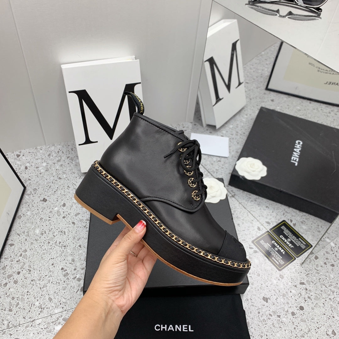 Chanel 2026 Ankle Boots Calfskin 162242