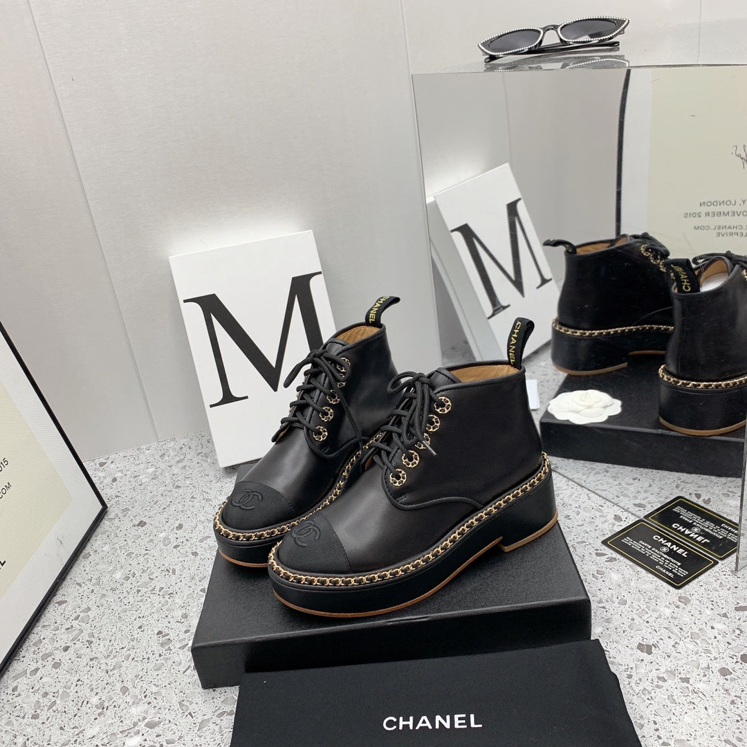 Chanel 2026 Ankle Boots Calfskin 162242