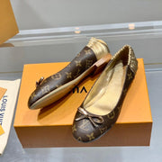 LV Joy Ballerina Dark Brown Mix Yellow Monogram Calfskin