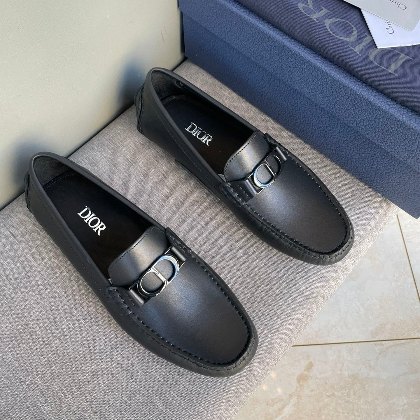 CD ODÉON LOAFER BLACK CALFSKIN