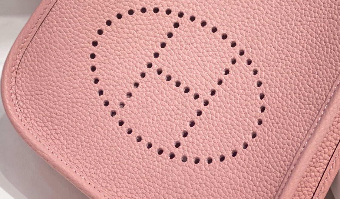 Mini Evelyne 18cm Pink Togo Silver Hardware