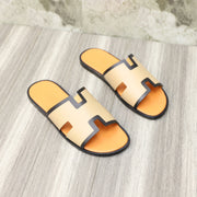 HM IZMIR SANDAL TANGERINE AND PEACH CALFSKIN