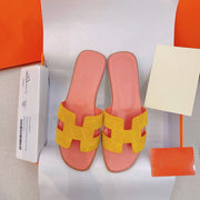 0ran Sandal Light Pink/Yellow Suede