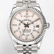 Rolex Sky-Dweller 42mm Silver Pink Dial
