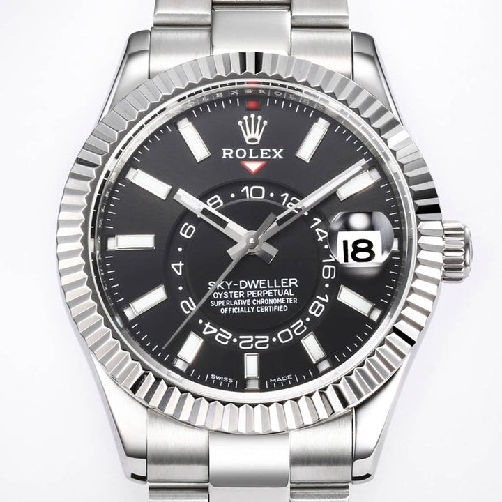 Rolex Sky-Dweller 42mm Silver Black Dial