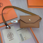 hm kelly belt 18mm with pocket gold calfskin