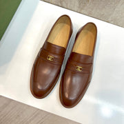 GG Men's Interlocking G Logo Loafer Brown Cowhide 522568