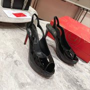 CL Pumps Hot Chick 120 mm Black/lin Black Patent leather