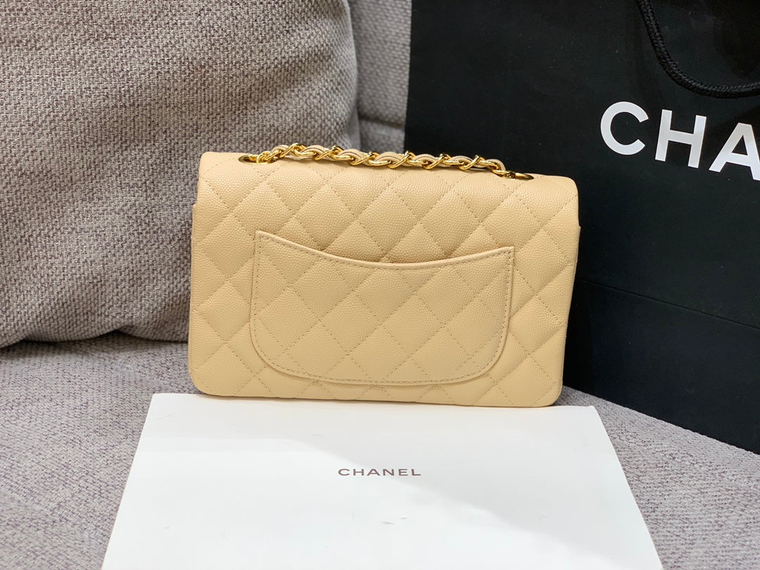 flap bag mini 20cm caviar gold hardware