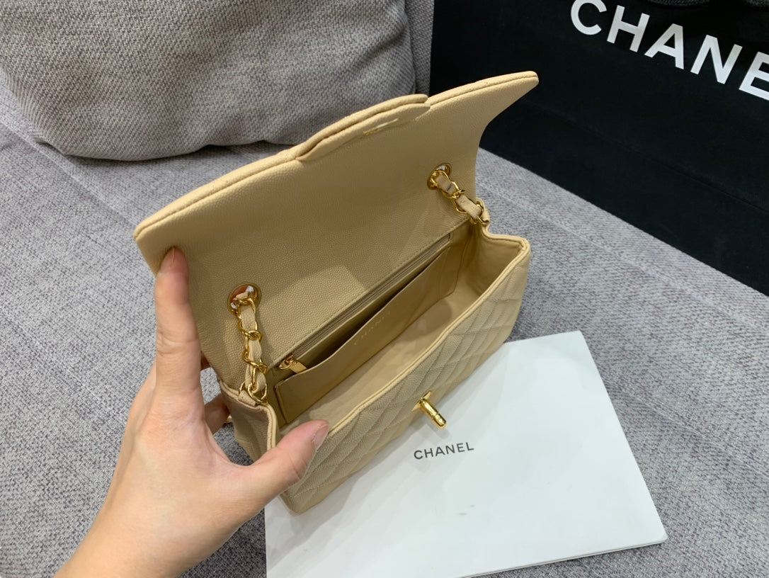 flap bag mini 20cm caviar gold hardware