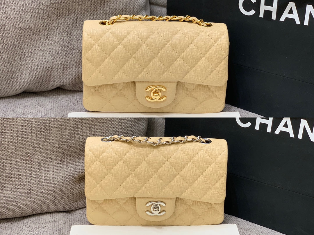 flap bag mini 20cm caviar gold hardware