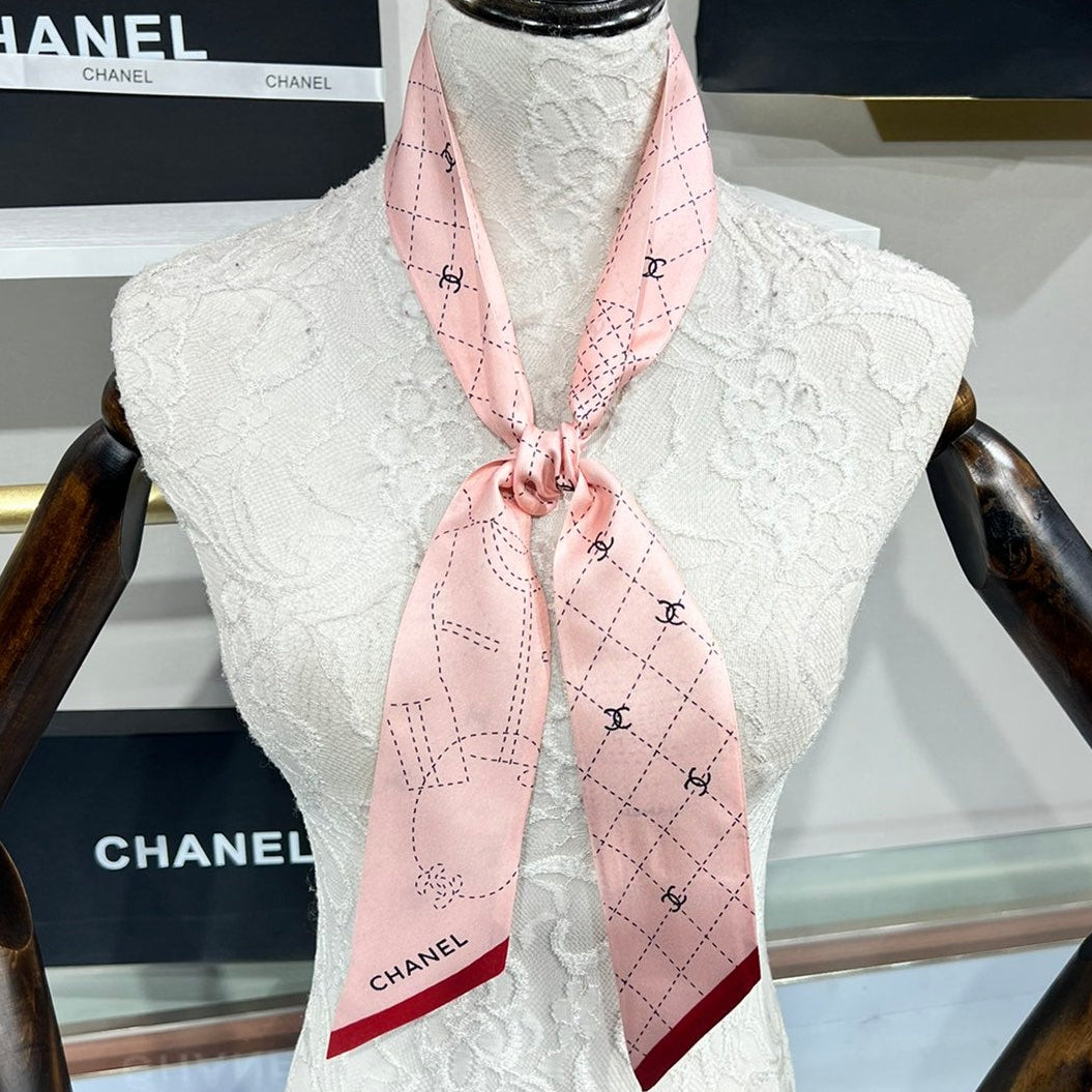 Chanel 2026 Hair Band Scarf 120cm Silk 207457