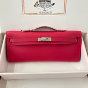 HM Kelly Cut 31 Crimson Pink Epsom Leather Silver Hardware 229061