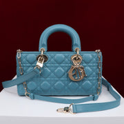 medium lady d-joy 26 cerulean lambskin