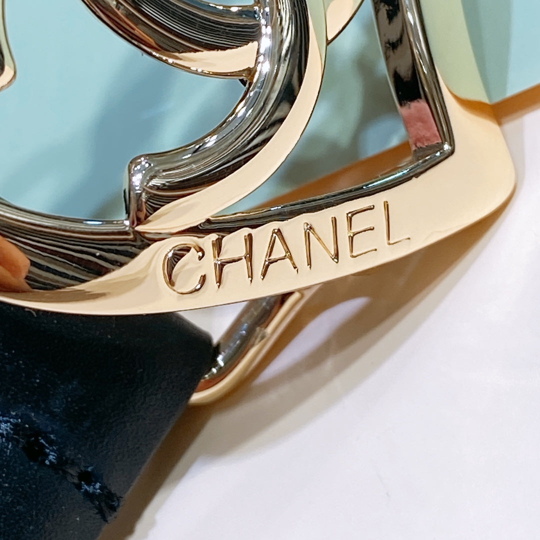 Chanel 2026 Heart Buckle Belt 30mm Calfskin