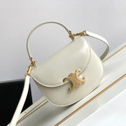 TEEN CHAIN BESACE TRIOMPHE 15.5CM WHITE CALFSKIN