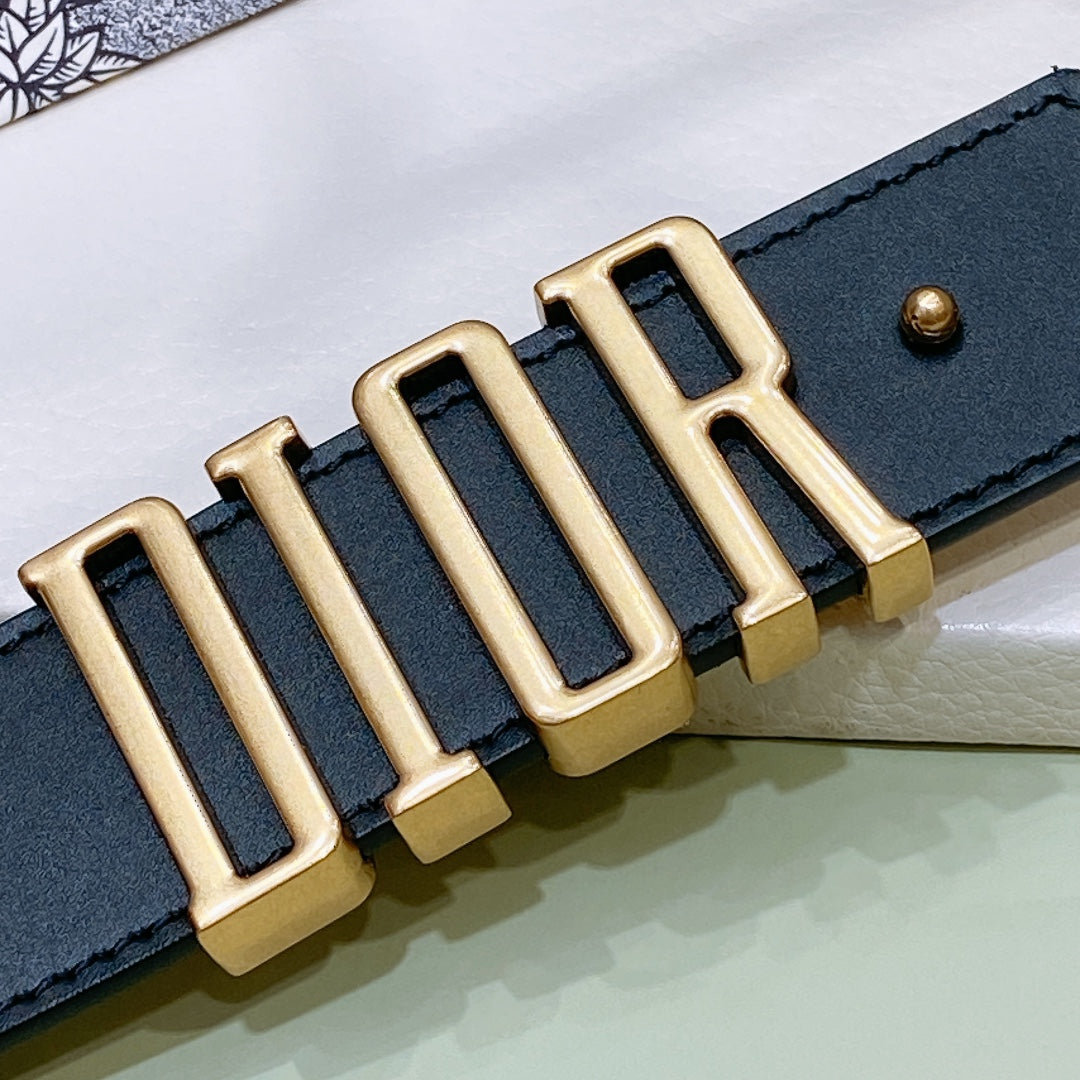 Dior 2026 D-Fence Reversible Belt 3.0cm Calfskin
