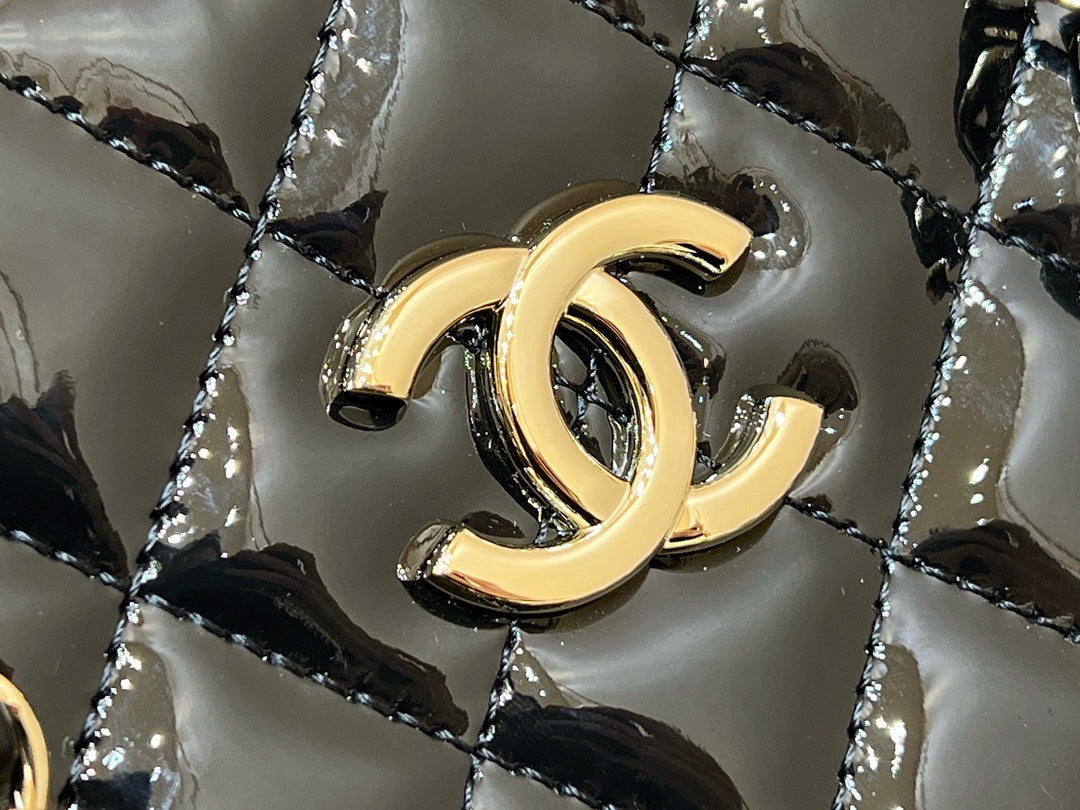 Chanel 2025 Bag Black Patent Leather