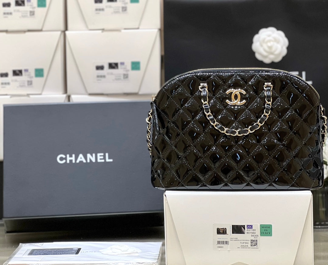 Chanel 2025 Bag Black Patent Leather