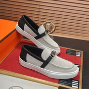 HM GAME SLIP-ON SNEAKER BLACK PLUM DENIM