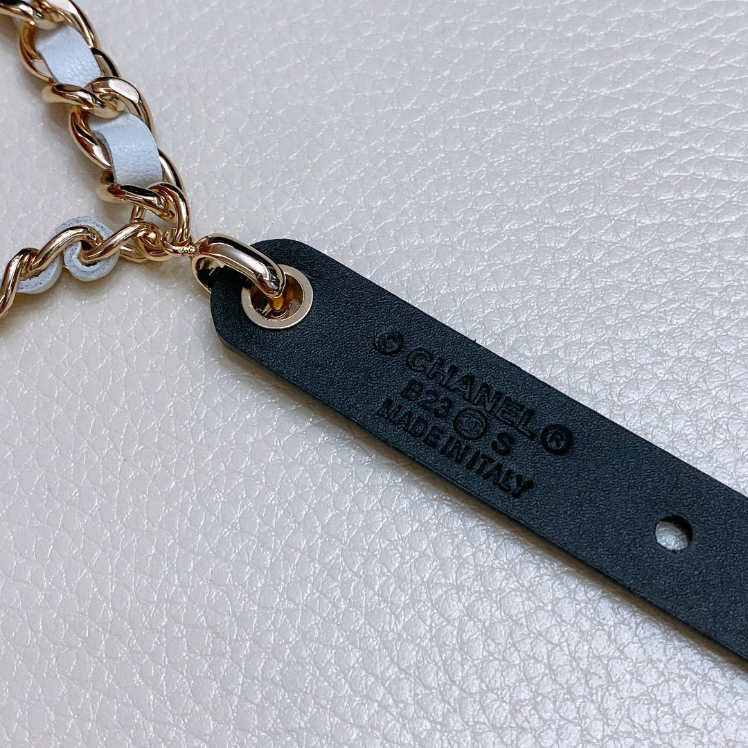 Chanel 2026 Double CC Leather Chain Belt