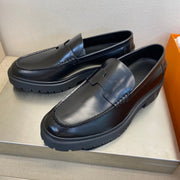 HM Men's Gentle Loafer Black Calfskin 540804