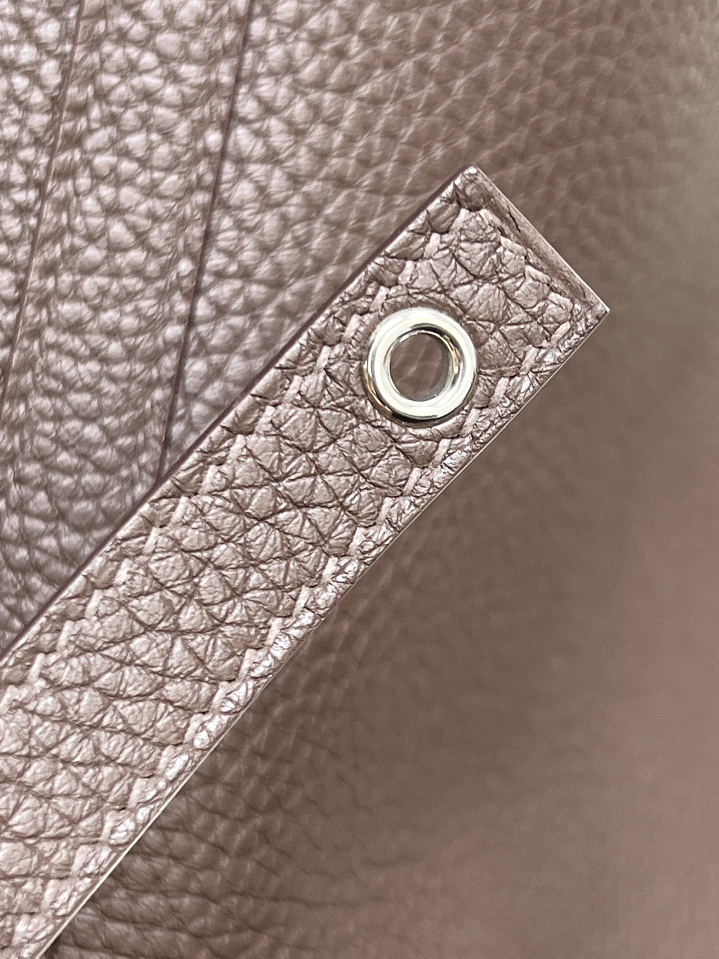 HM PICOTIN LOCK CHOCOLATE TOGO LEATHER