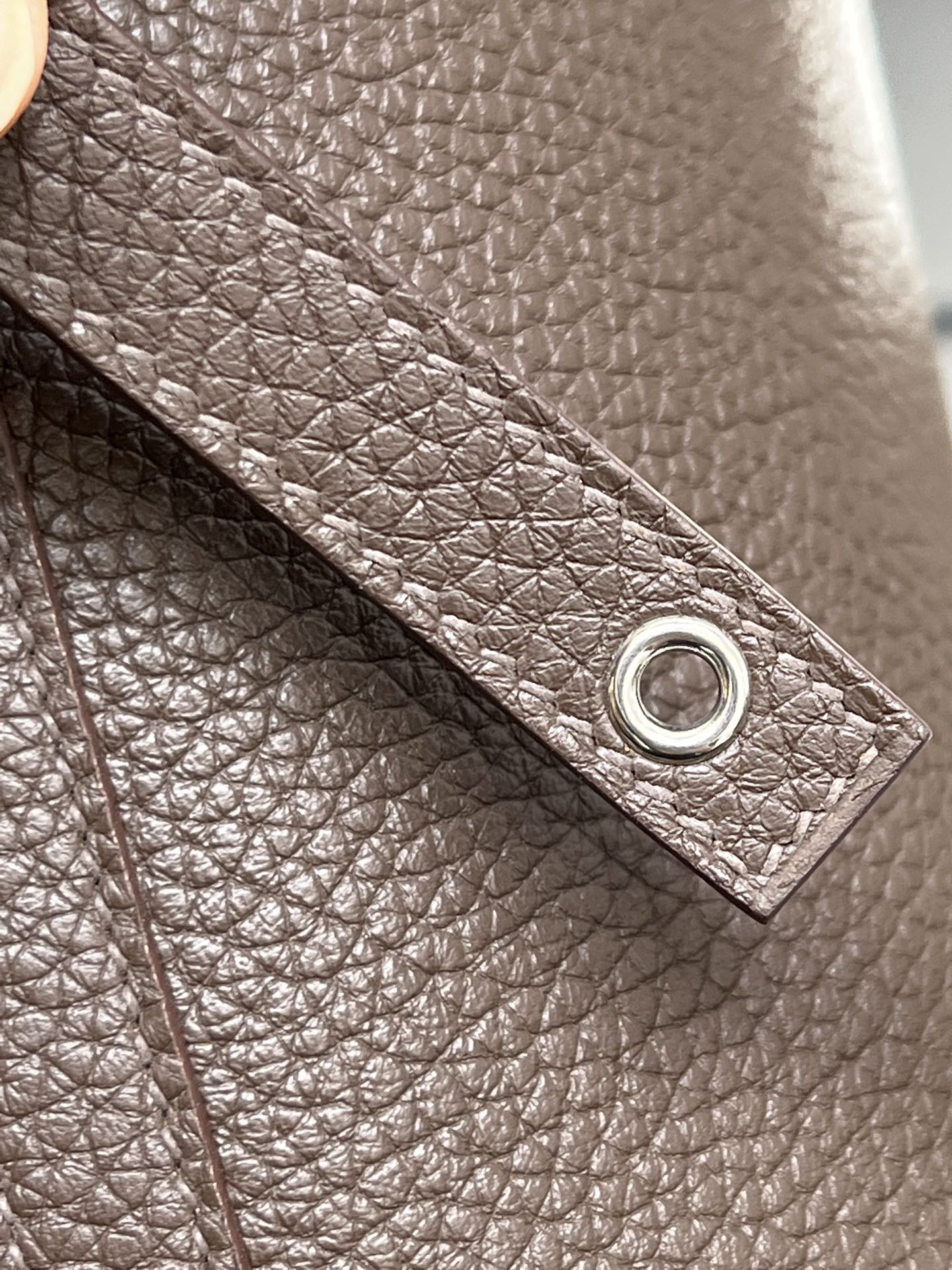 HM PICOTIN LOCK CHOCOLATE TOGO LEATHER