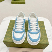 GG TRAINER WHITE AND SKY CALFSKIN