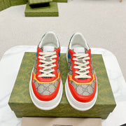 GG TRAINER LIGHT BROWN AND CANDY CALFSKIN