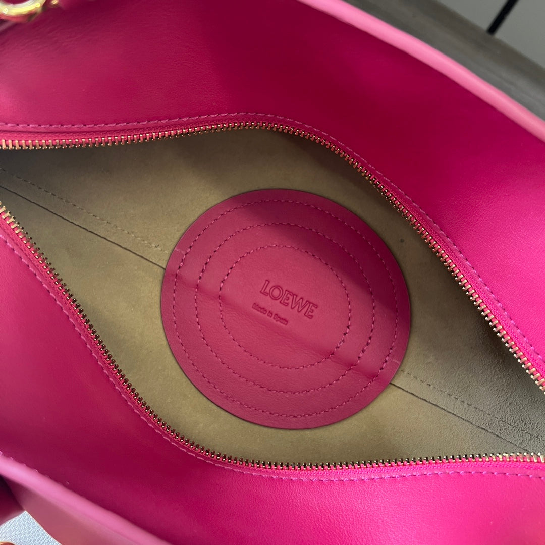 Loewe Small Dumpling Bag 35 Dark Pink Calfskin 280641