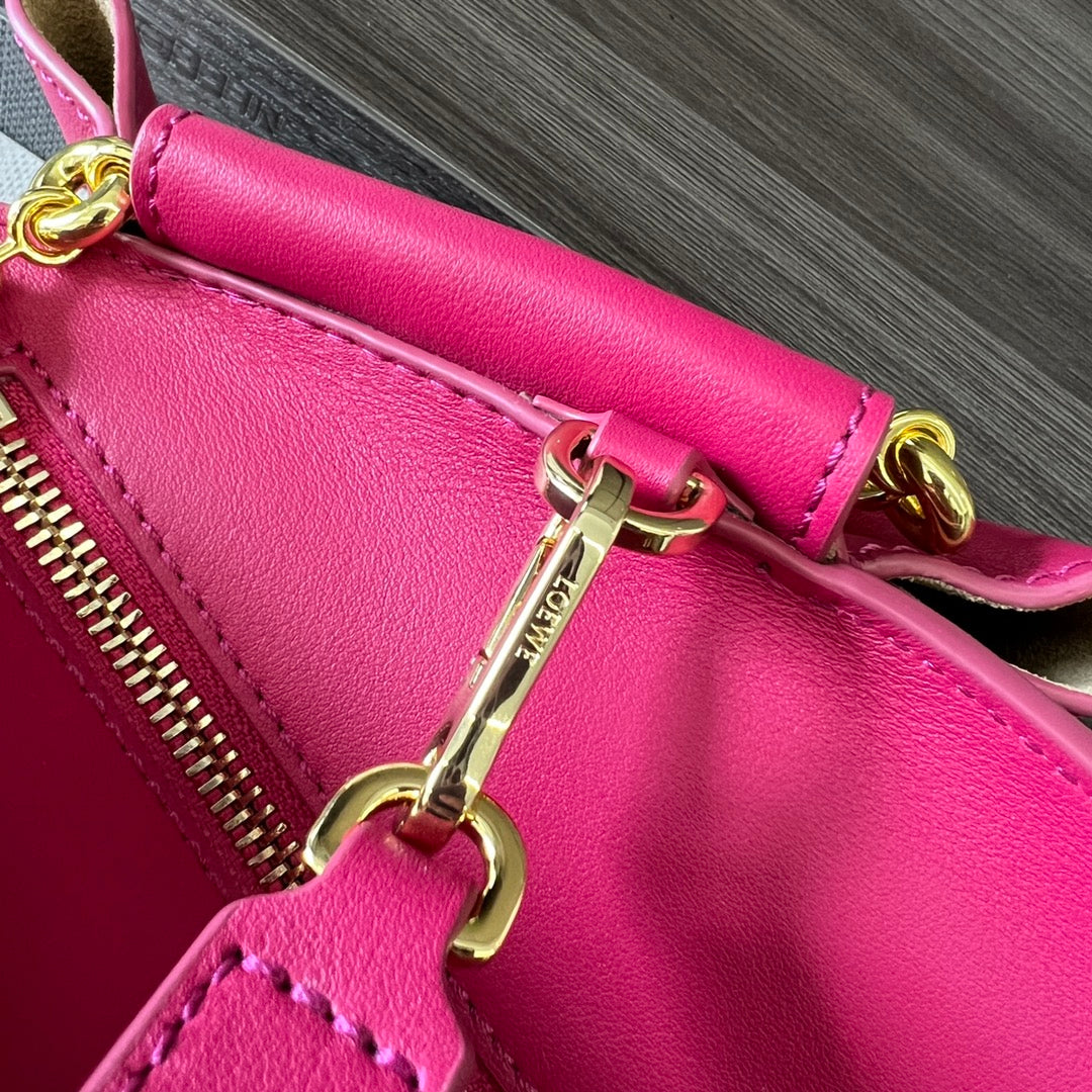 Loewe Small Dumpling Bag 35 Dark Pink Calfskin 280641
