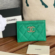 cc card holder 10cm dark green caviar