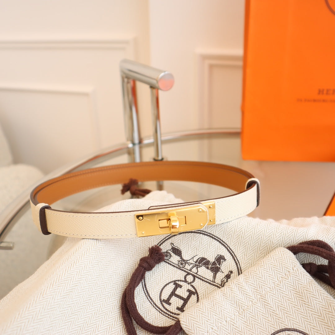 hm kelly belt 18mm cream epsom leather
