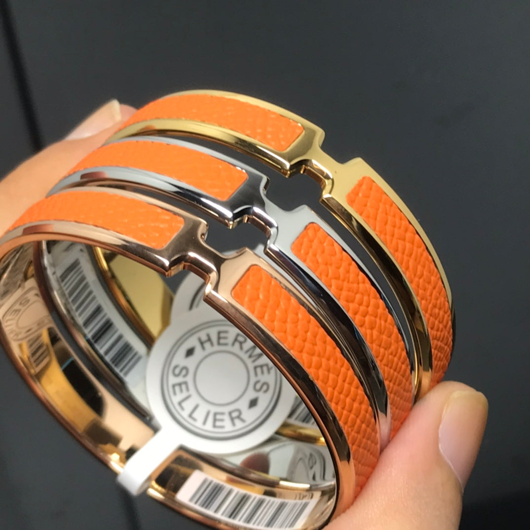 H Pig Nose Orange Bracelet