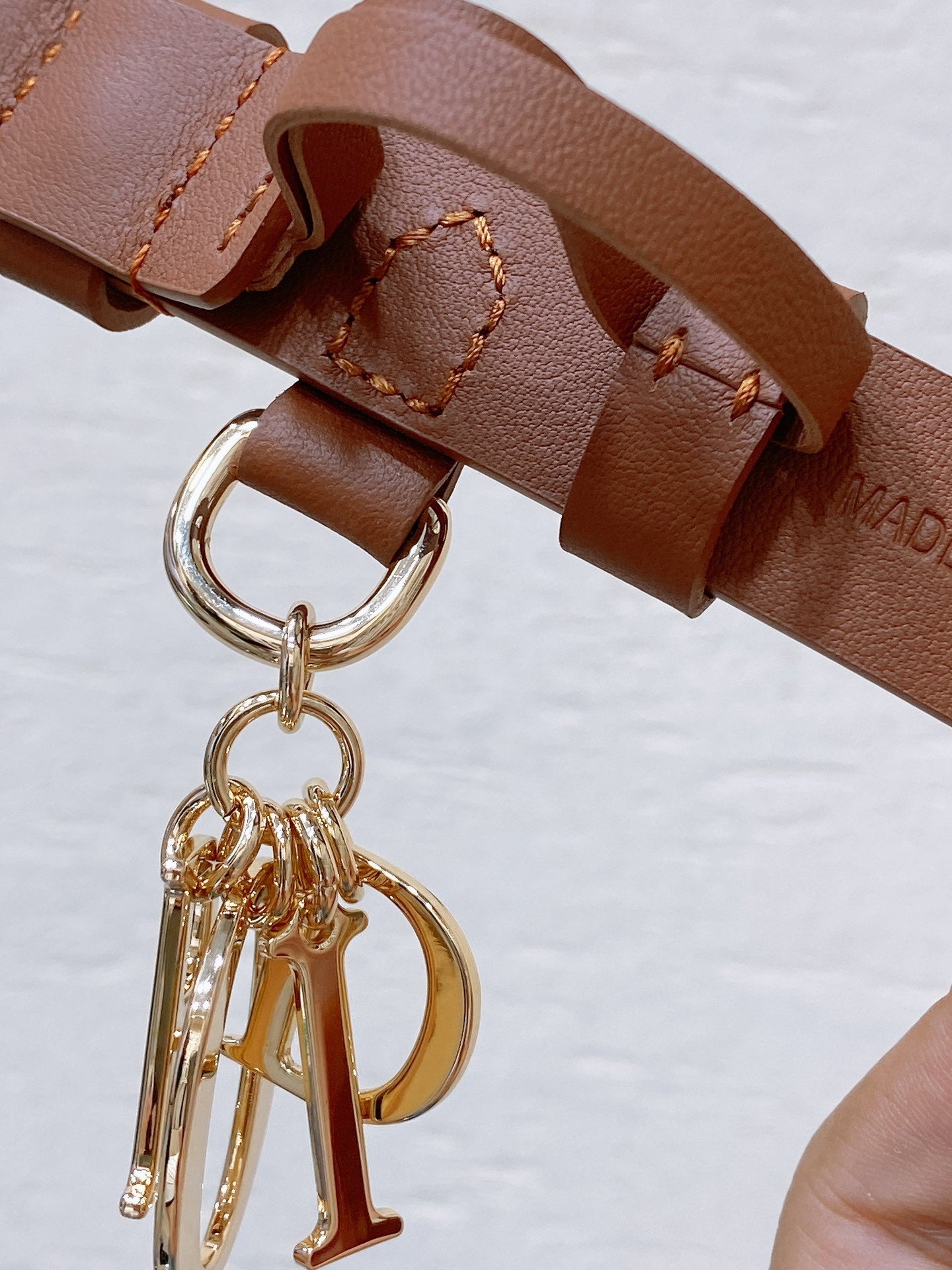 Dior 2026 CD Logo Charm Belt 25mm Cowhide 178776
