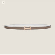 HM FOCUS BUCKLE & REVERSIBLE PEANUT BROWN AND WHITE LEATHER STRAP 13MM COPPER HARDWARE