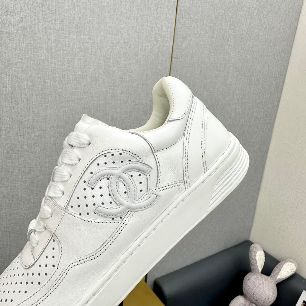 Chanel 2026 Platform Panda Sneakers White Calfskin 986769