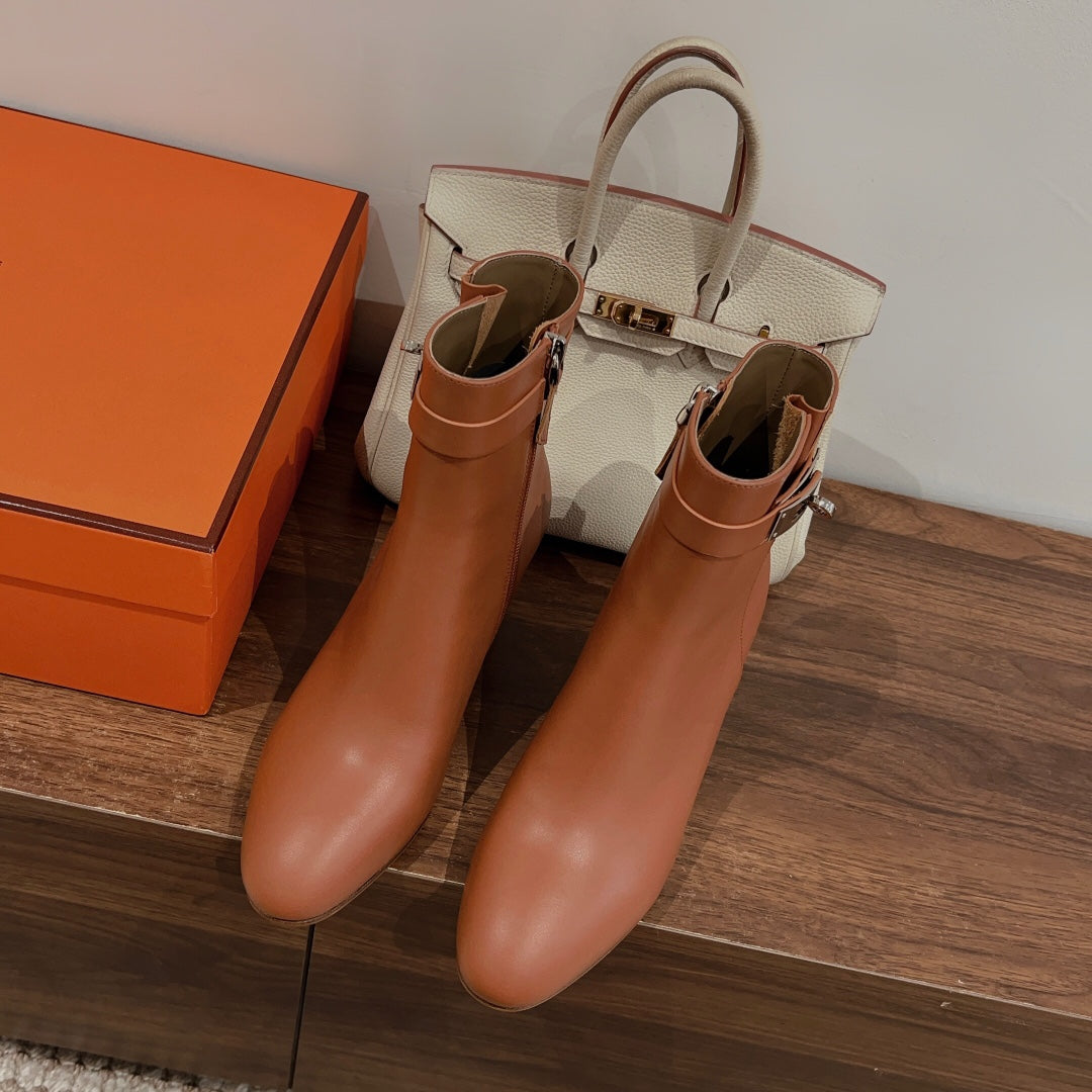 HM Saint Germain Ankle Boot Brown Calfskin
