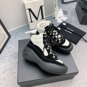 CC Sneaker Boots In White Mix Black Suede 148777