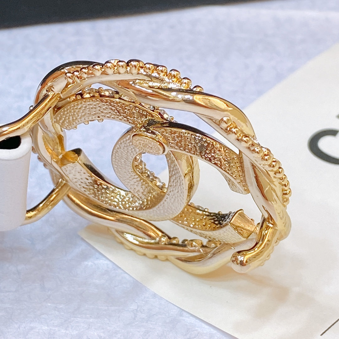 Chanel 2026 CC Rhinestone Twisted Belt 20mm Calfskin
