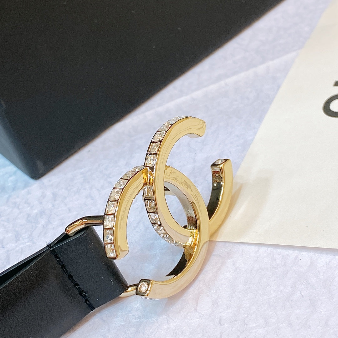 Chanel 2026 CC Rhinestone Studded 20mm Calfskin