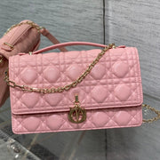 MY CD 24 TOP HANDLE BAG PINK LAMBSKIN