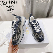 CD Vibe Sneaker Charcoal Blue Black Polyester Mesh Fabric And Oblique Jacquard Fabric