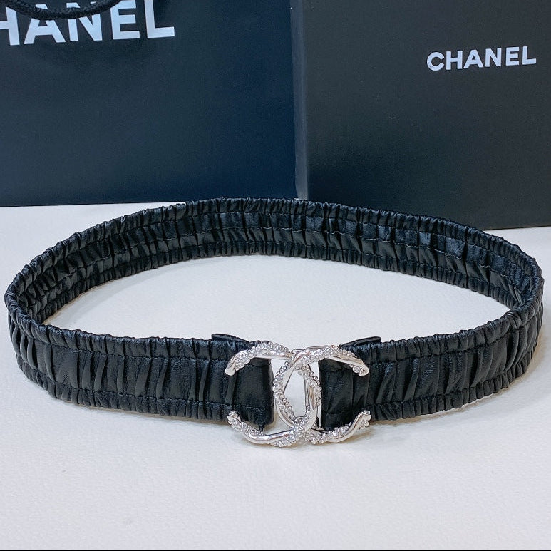 Chanel 2026 Rhinestone Twist Buckle Belt 30mm 208804