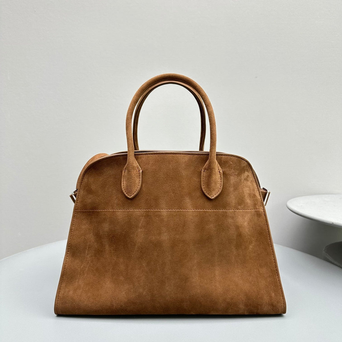 The Row Margaux 12 32cm Tote Bag In Suede