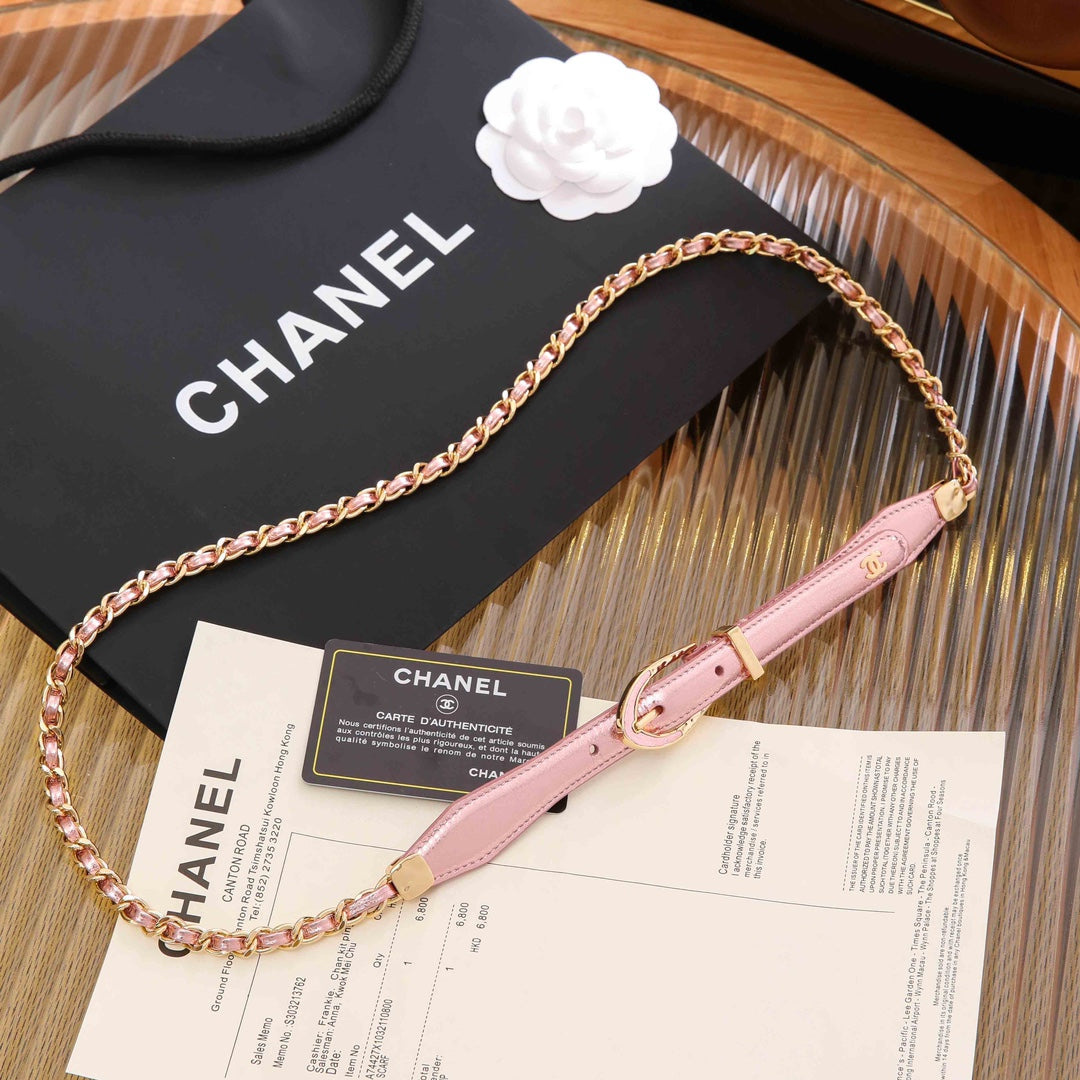 Chanel 2026 Chain Trimmed Belt 206247