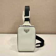 CHEST BAG 20 IN WHITE SAFFIANO LEATHER
