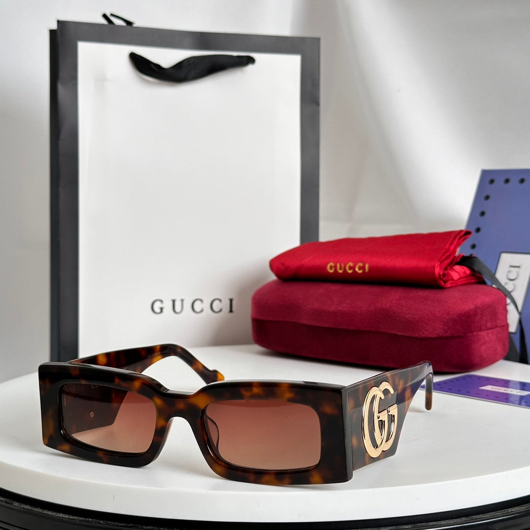 RECTANGULAR FRAME SUNGLASSES GG1425S IN ACETATE EMBOSSED LOGO