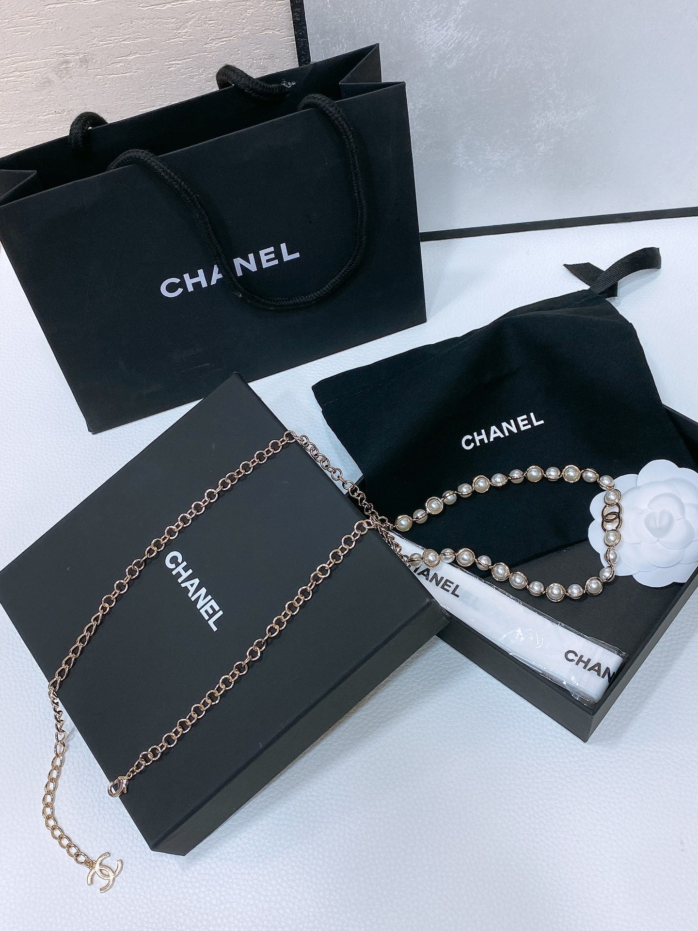 Chanel 2026 Pearl Accent Chain Belt Gold